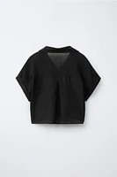 TEXTURED KNOT SHIRT