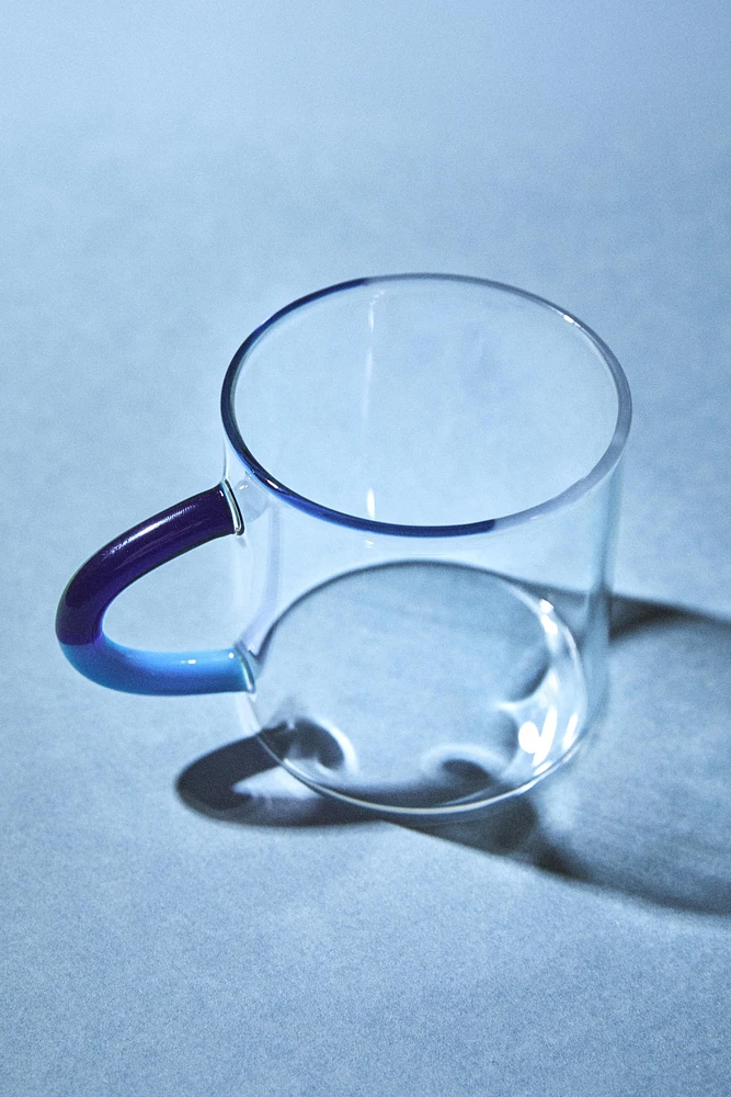 TASSE BOROSILICATE POIGNÉE COULEURS
