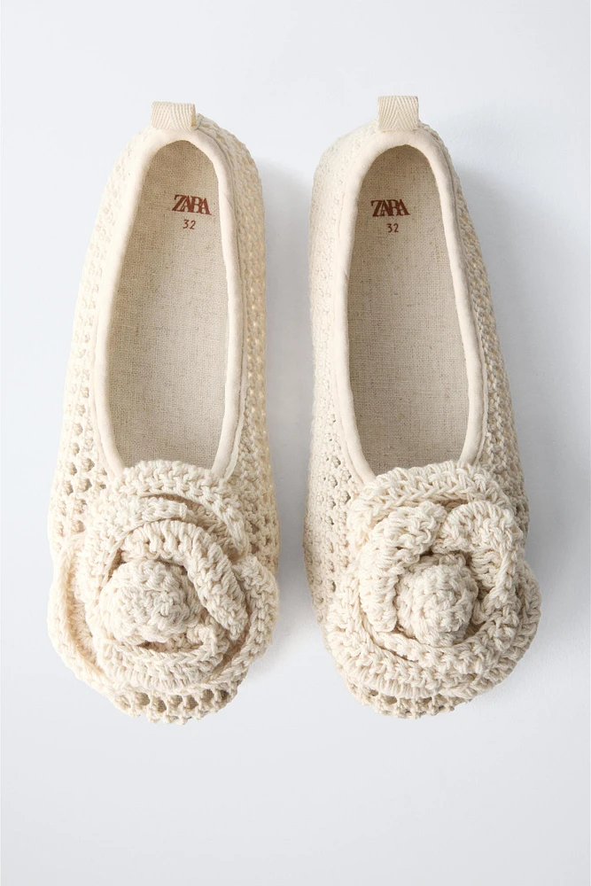BALLERINES FLEUR CROCHET