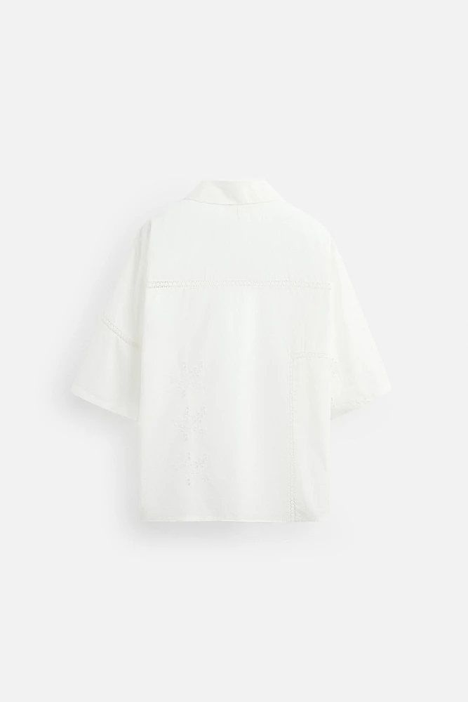 LACE RELAXED FIT SHIRT