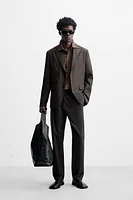 PANTALON DE COSTUME EFFET CIRÉ