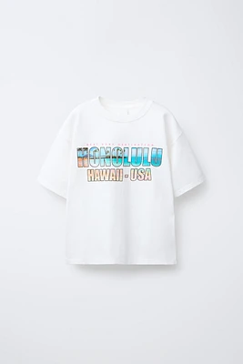 HONOLULU SURF PRINT T-SHIRT