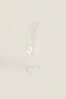 PLAIN BOHEMIA CRYSTAL FLUTE GLASS