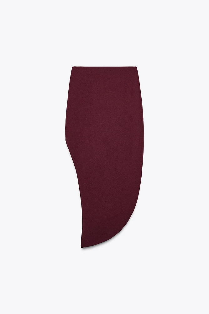 JUPE ASYMÉTRIQUE EN CRÊPE