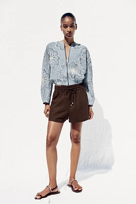 TEXTURED BOMBER JACKET