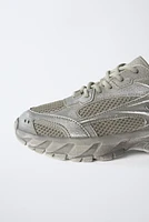 WORN-EFFECT SNEAKERS