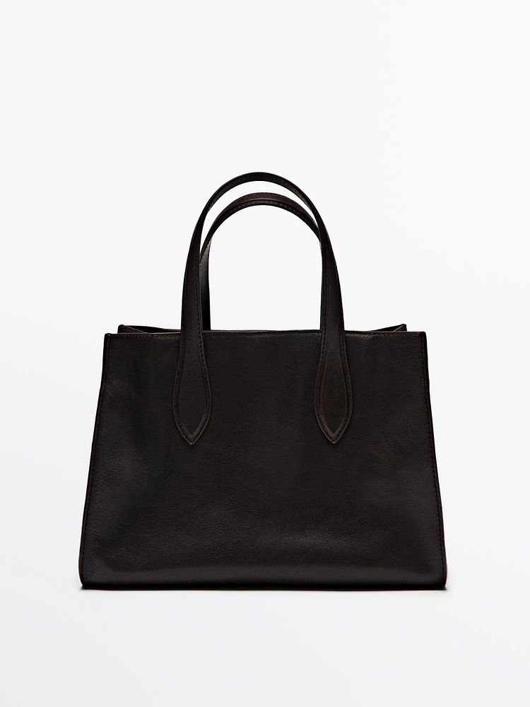 Nappa leather tote bag