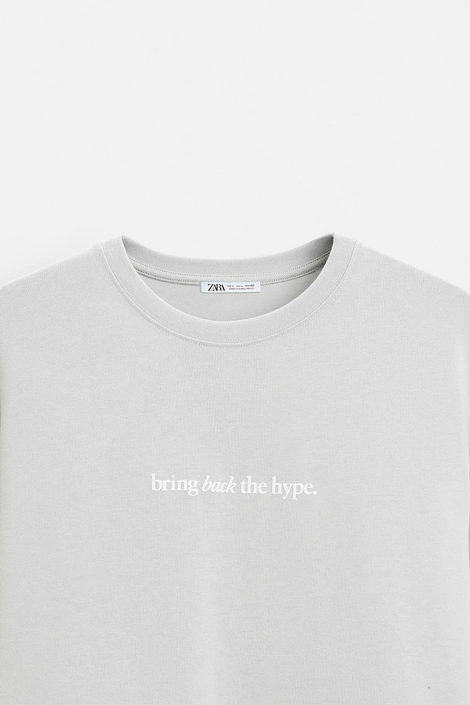 PRINTED TEXT T-SHIRT