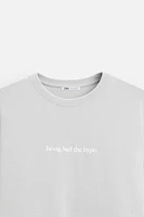 PRINTED TEXT T-SHIRT