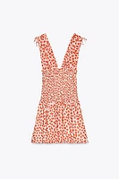 ROBE COURTE À IMPRIMÉ FLEURS