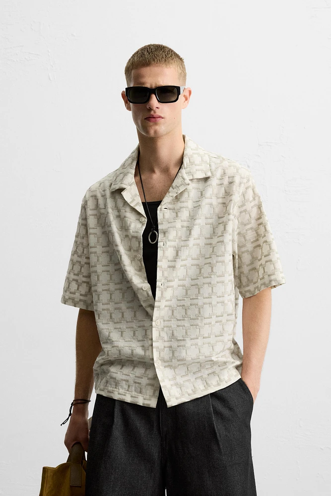 CHEMISE BRODERIE GÉOMÉTRIQUE