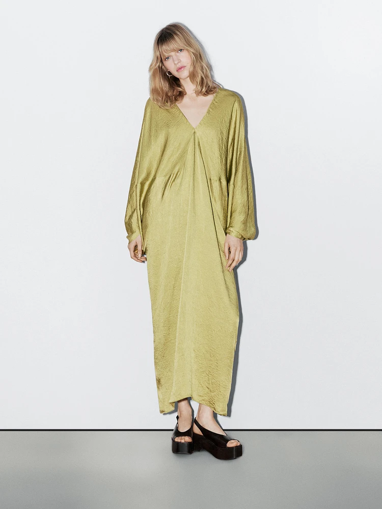 Flowing satin kimono dress - STUDIO