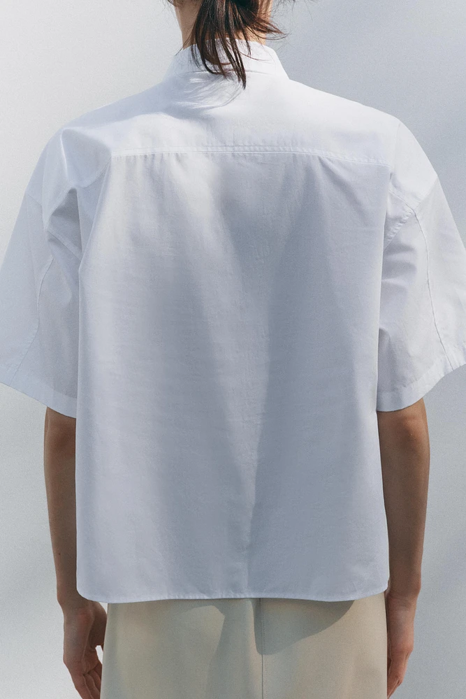 CHEMISE COURTE EN POPELINE ZW COLLECTION