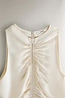 GATHERED SILK NIGHTGOWN
