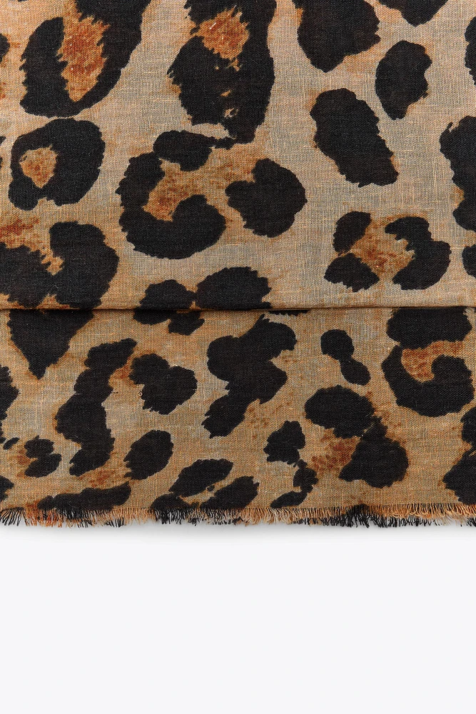 FOULARD À IMPRIMÉ ANIMALIER