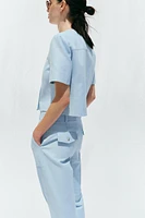 SHORT SLEEVE DOUBLE BREASTED BLAZER