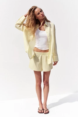 STRIPED GAUZE OVERSIZED SHIRT