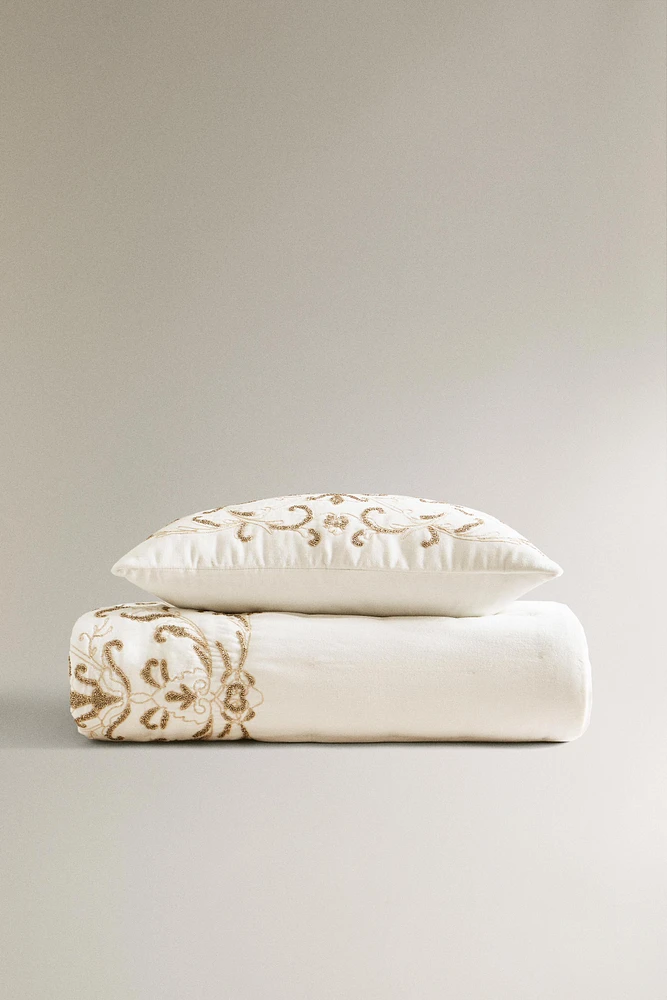 ÉDREDON BRODERIE COTON