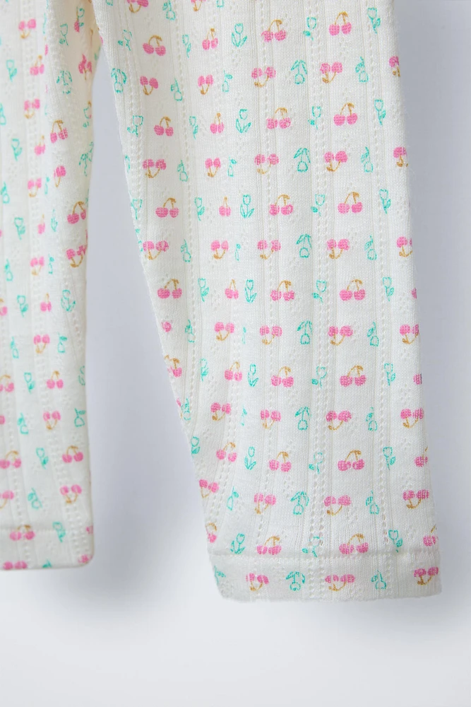 POINTELLE CHERRY LEGGINGS
