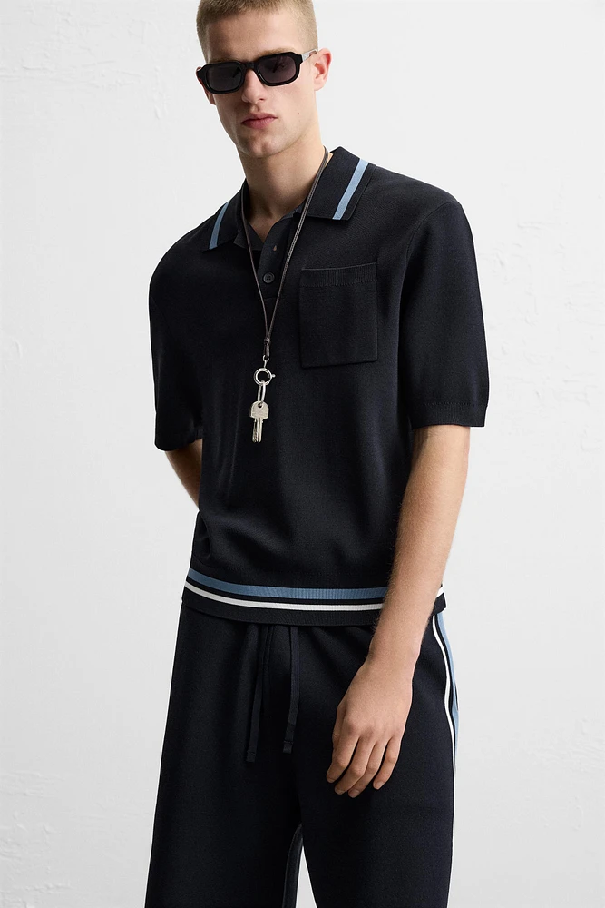 POLO EN MAILLE À POCHE
