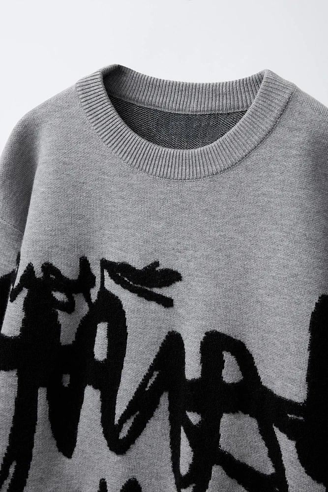 GRAFFITI KNIT SWEATER