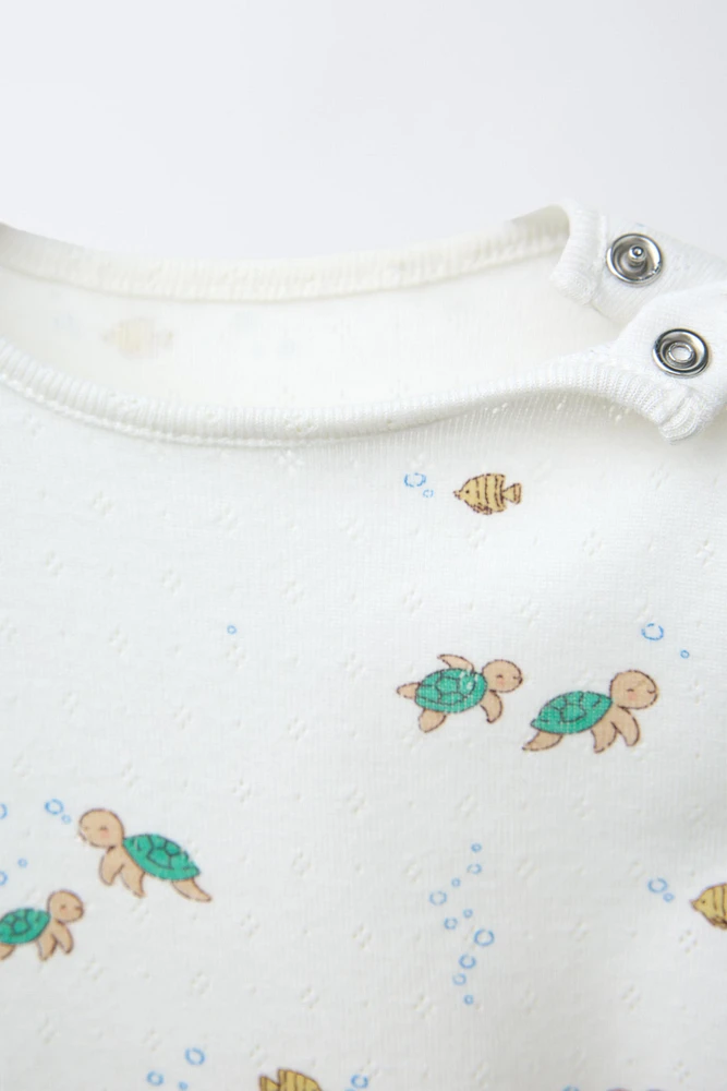POINTELLE SEA BODYSUIT AND JACKET SET