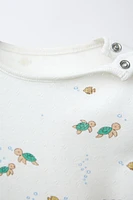 POINTELLE SEA BODYSUIT AND JACKET SET