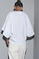 WASHED CAPE SLEEVE T-SHIRT