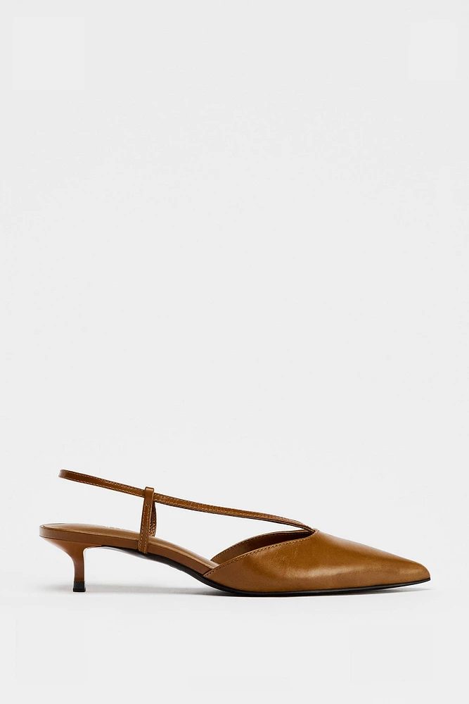 LEATHER SLINGBACK SHOES