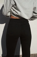 TRF HIGH-WAISTED CROPPED FLARE JEANS