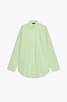 STRIPED OVERSIZED POPLIN SHIRT