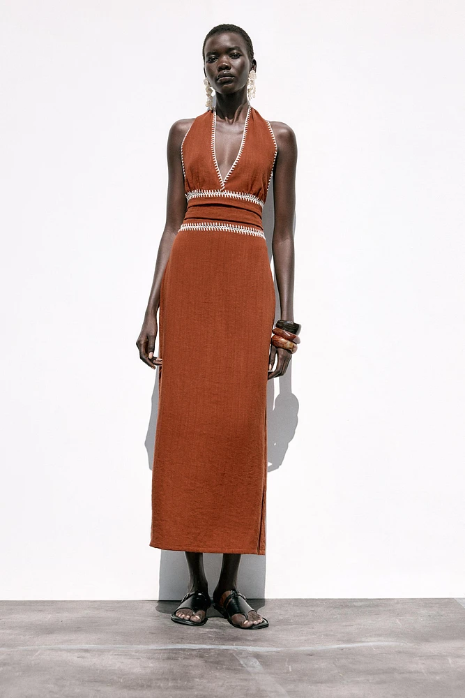 ROBE MI-LONGUE BRODÉE