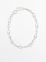 Collier chaîne à maillons argentée