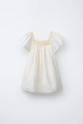 FLORAL EMBROIDERED DRESS