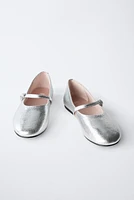 METALLIC BALLET FLATS