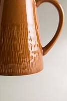CARAMEL STONEWARE PITCHER