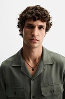 LYOCELL-LINEN FLOWY SHIRT