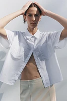 CHEMISE COURTE EN POPELINE ZW COLLECTION