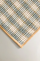 CHECK WAFFLE-KNIT BLANKET