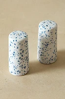 SPECKLED STONEWARE SALT AND PEPPER SHAKER SET