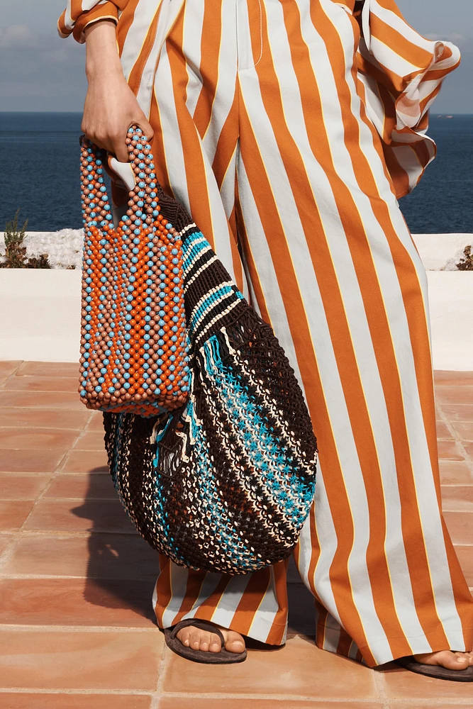 MAXI BESACE TRESSÉE RAYURES LIMITED EDITION