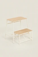 STOOL | TWO-STEP WOODEN LADDER