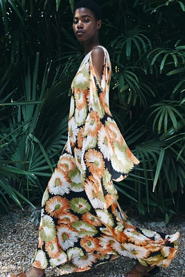 ZW COLLECTION ASYMMETRIC FLORAL PRINT DRESS