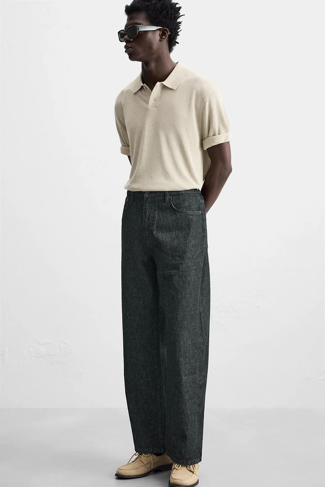 COTTON-HEMP STRAIGHT FIT JEANS