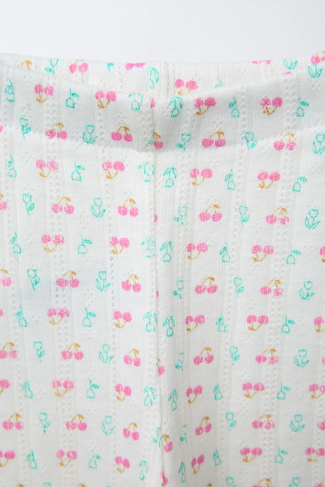 POINTELLE CHERRY LEGGINGS