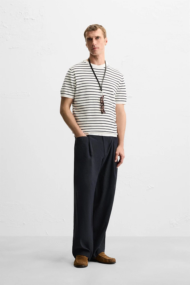 VISCOSE BLEND KNIT T-SHIRT