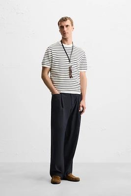 VISCOSE BLEND KNIT T-SHIRT