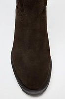 BOTTES À TALONS EN DAIM