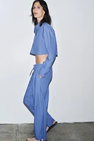 CHEMISE COURTE EN POPELINE