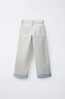 STRAIGHT LEG HEMS JEANS